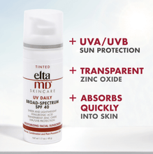 Load image into Gallery viewer, EltaMD Sunscreens EltaMD UV Daily TINTED Facial Sunscreen SPF 40, 1.7 oz
